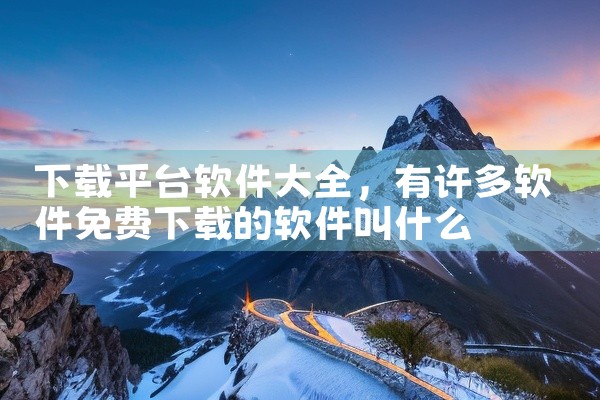 下载平台软件大全