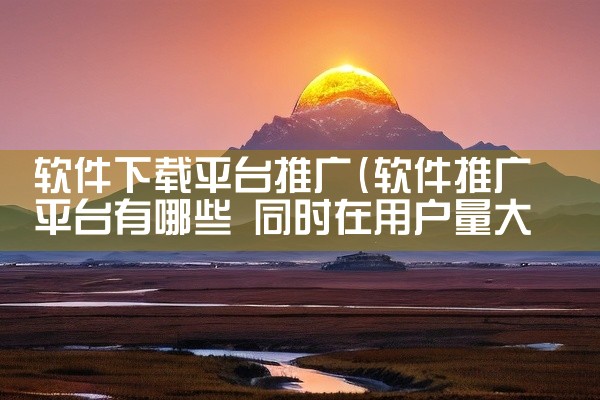 软件下载平台推广